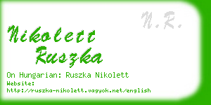 nikolett ruszka business card